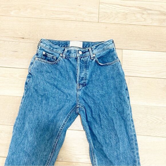 Everlane Blue Straight Leg Jeans with Classic Fit - Picture 3 of 7